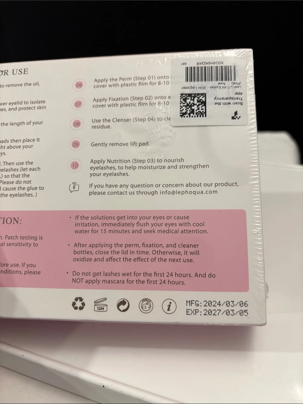Le’Phoqua Lash Lift Eyelash Perming Kit